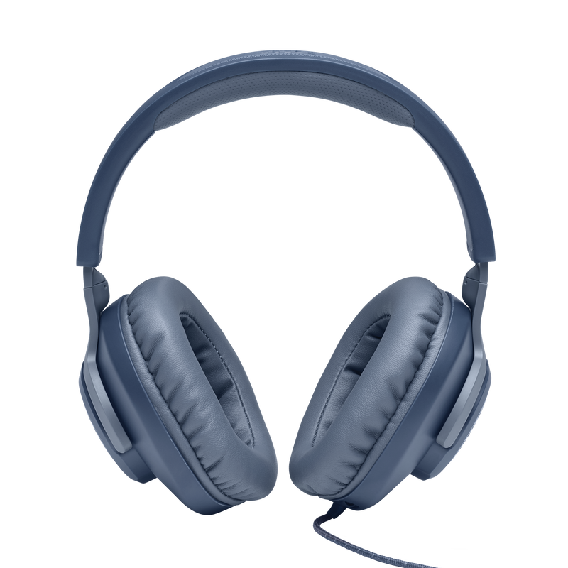 JBL Quantum 100 - Blue - Wired over-ear gaming headset with flip-up mic - Detailshot 2 image number null